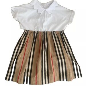 BURBERRY BABY GIRL'S JANINE COLLAR DRESS